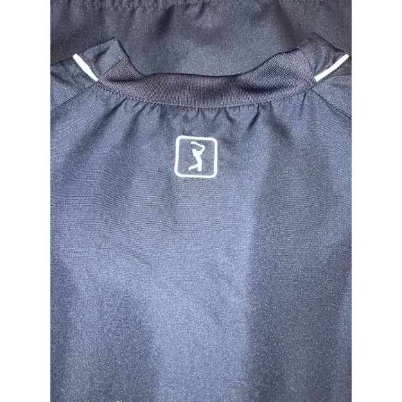 PGA Tour Pullover Windbreaker Vest Navy Blue White Top Activewear Men Size Small - Picture 8 of 10